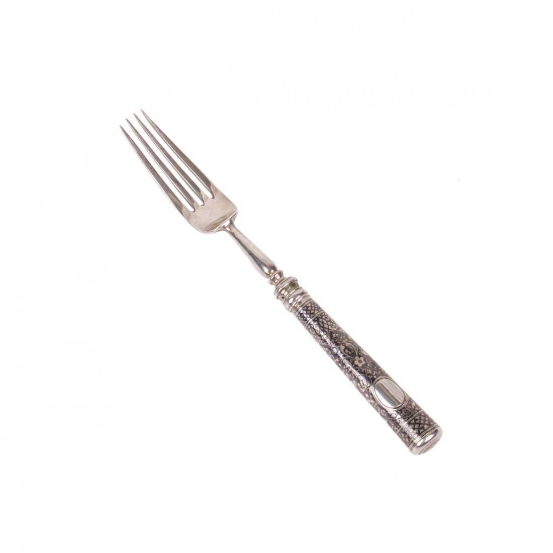 Russian silver and niello spoon with Moscow Kremlin — image 1