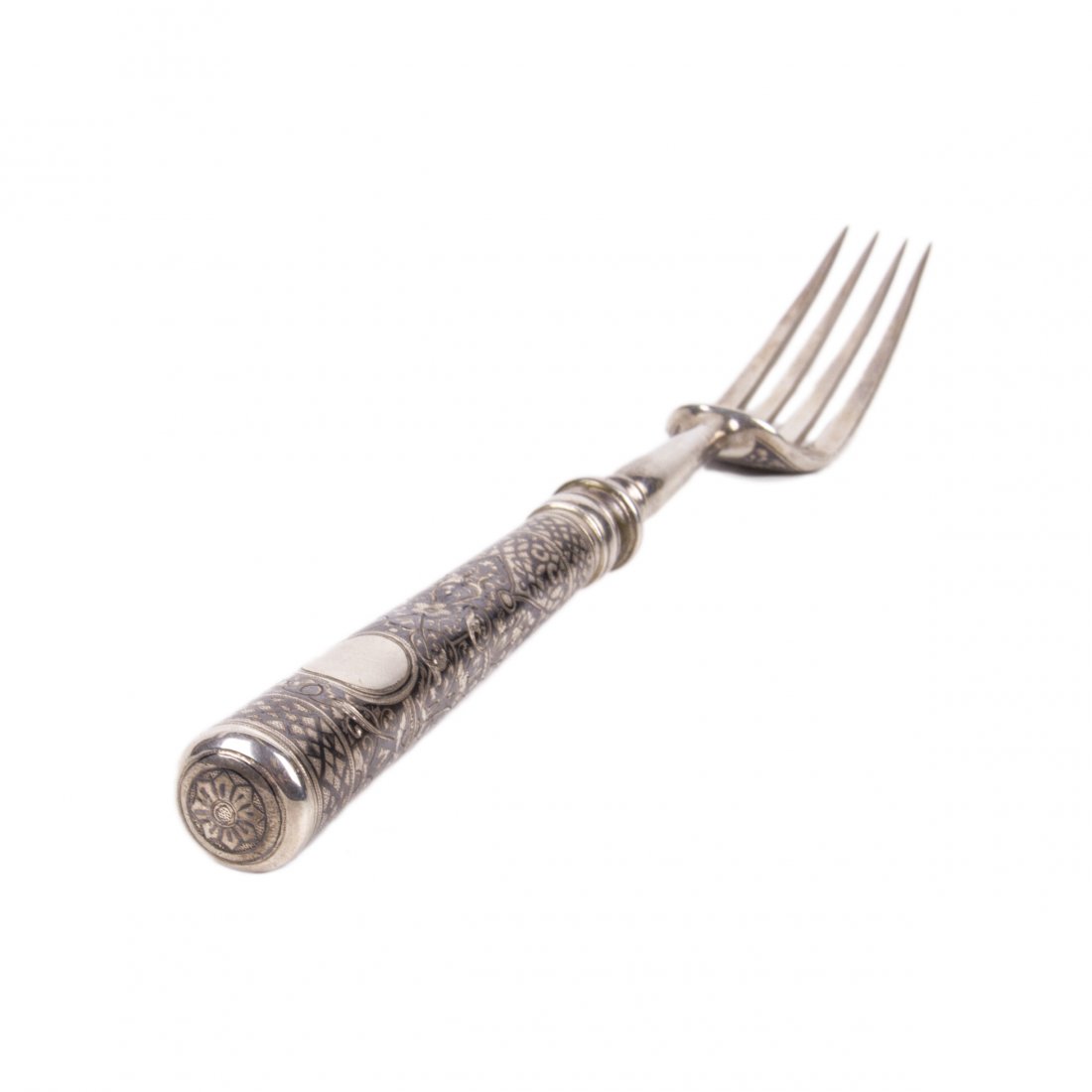 Russian silver and niello spoon with Moscow Kremlin — image 3
