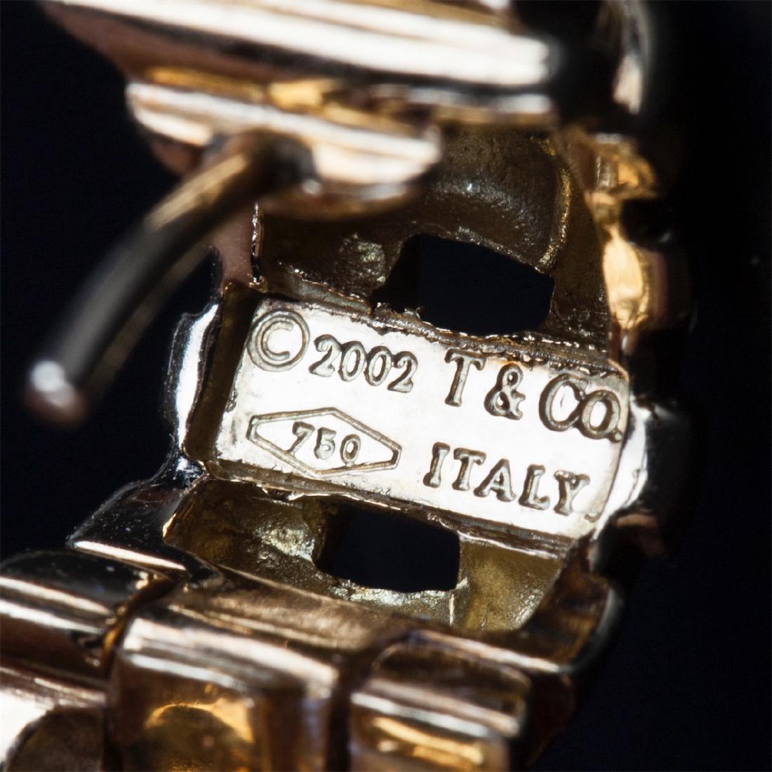 Tiffany & Co. Gold 18K Basket Weave Hoop Earrings — image 5