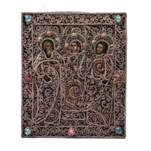 Russian icon depicting Simon, Gury and Aviv — image 2