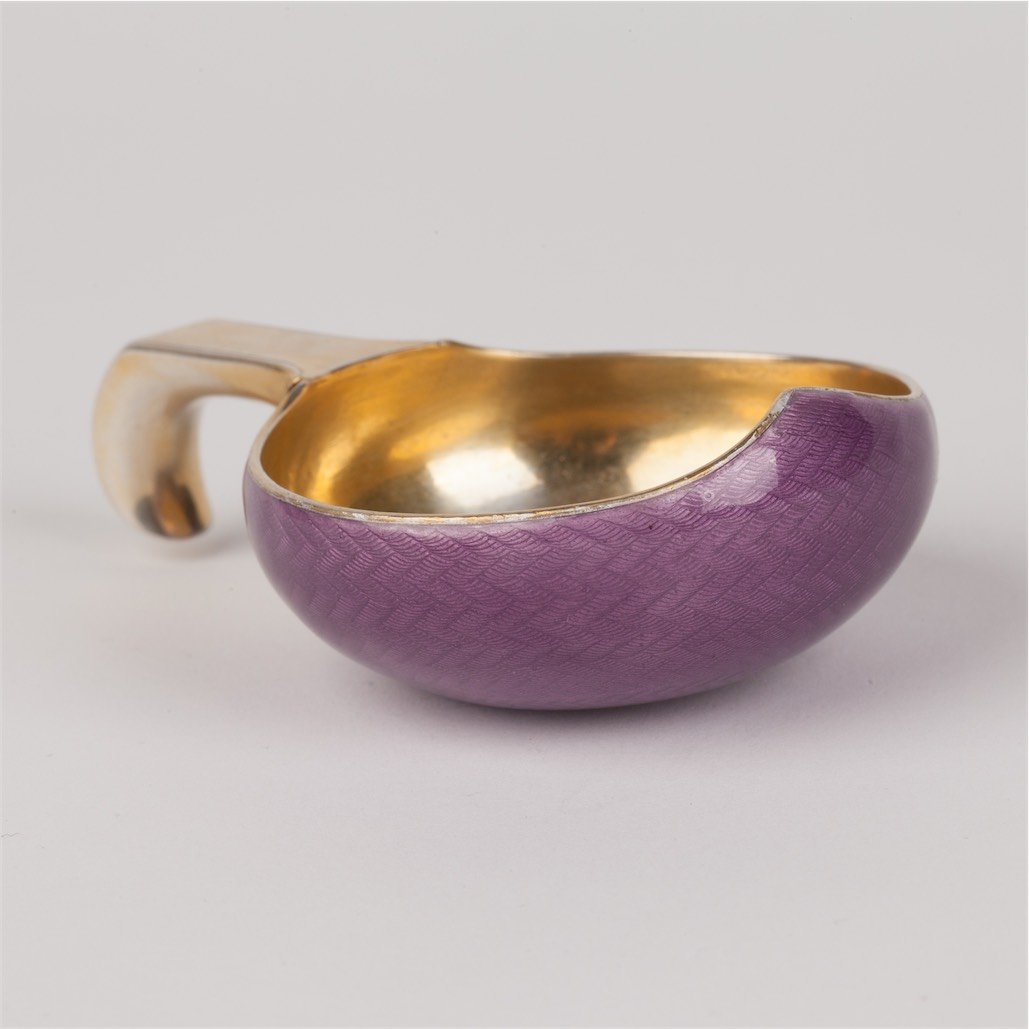 Small silver kovsh. Faberge. A. Nevalainen workshop. — image 4