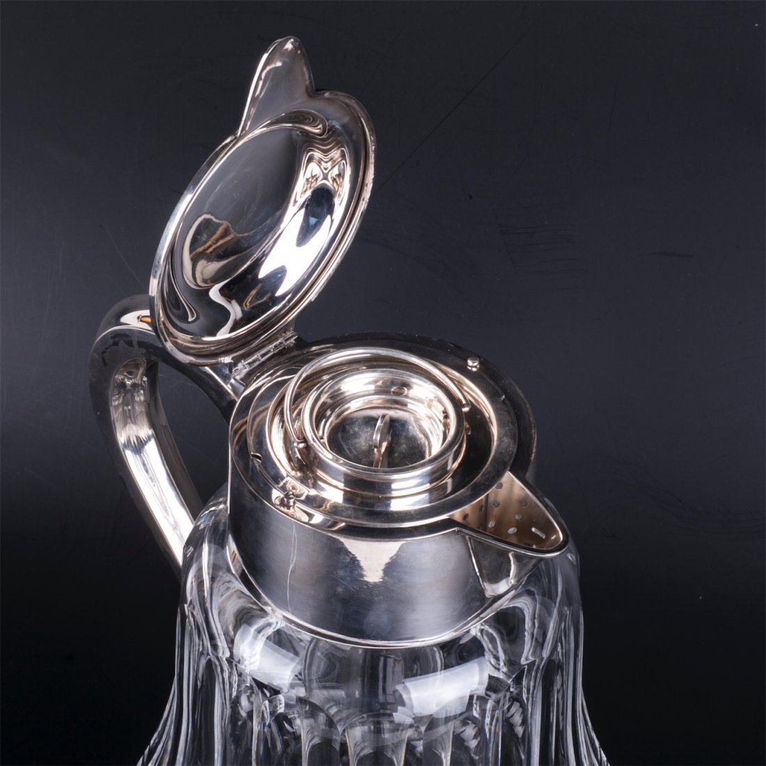 Antique German silver jug with cooling element — image 2