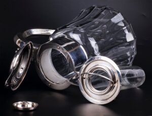 Antique German silver jug with cooling element — image 3
