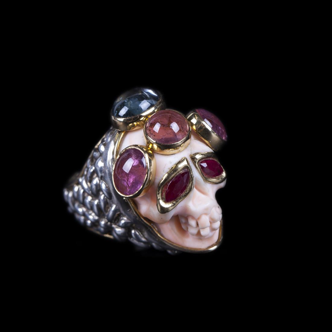 Pietra Dura by Carole Midi ring with rubies and — image 1
