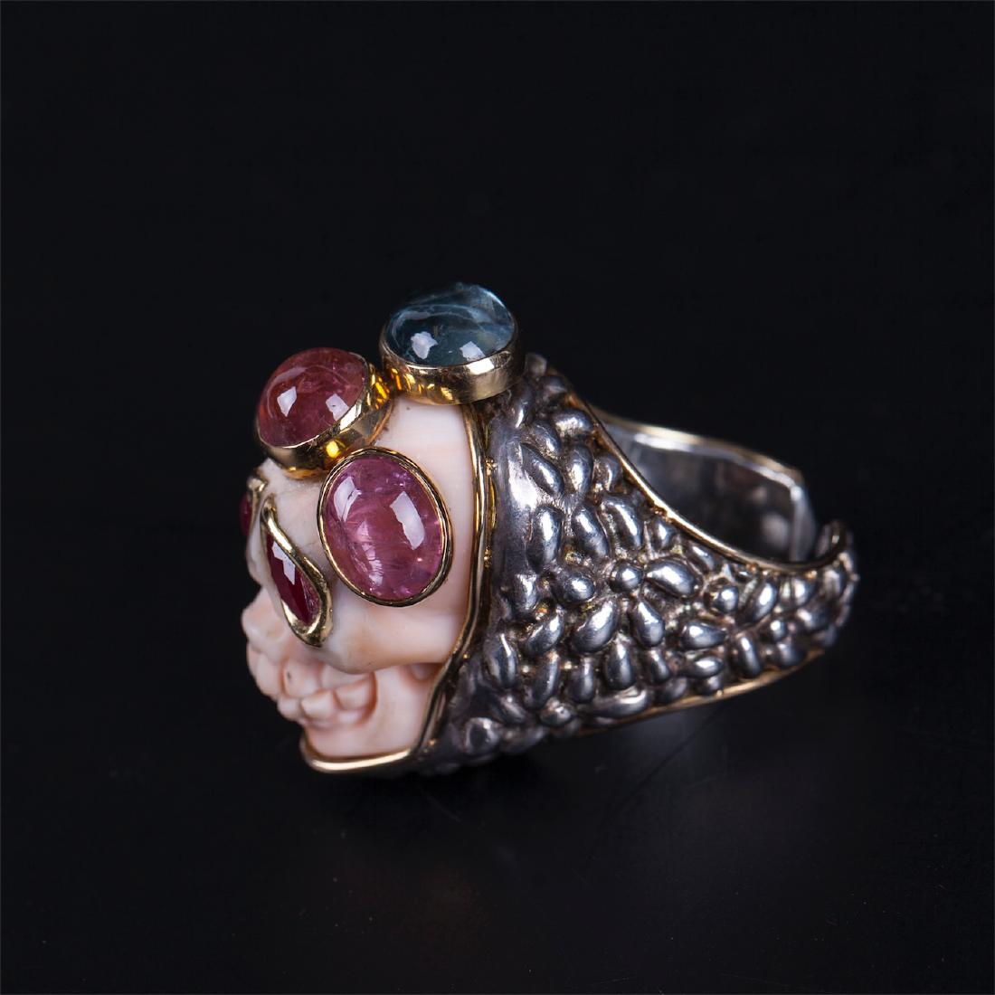Pietra Dura by Carole Midi ring with rubies and — image 2