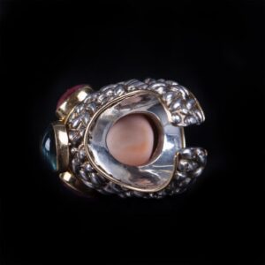 Pietra Dura by Carole Midi ring with rubies and — image 3