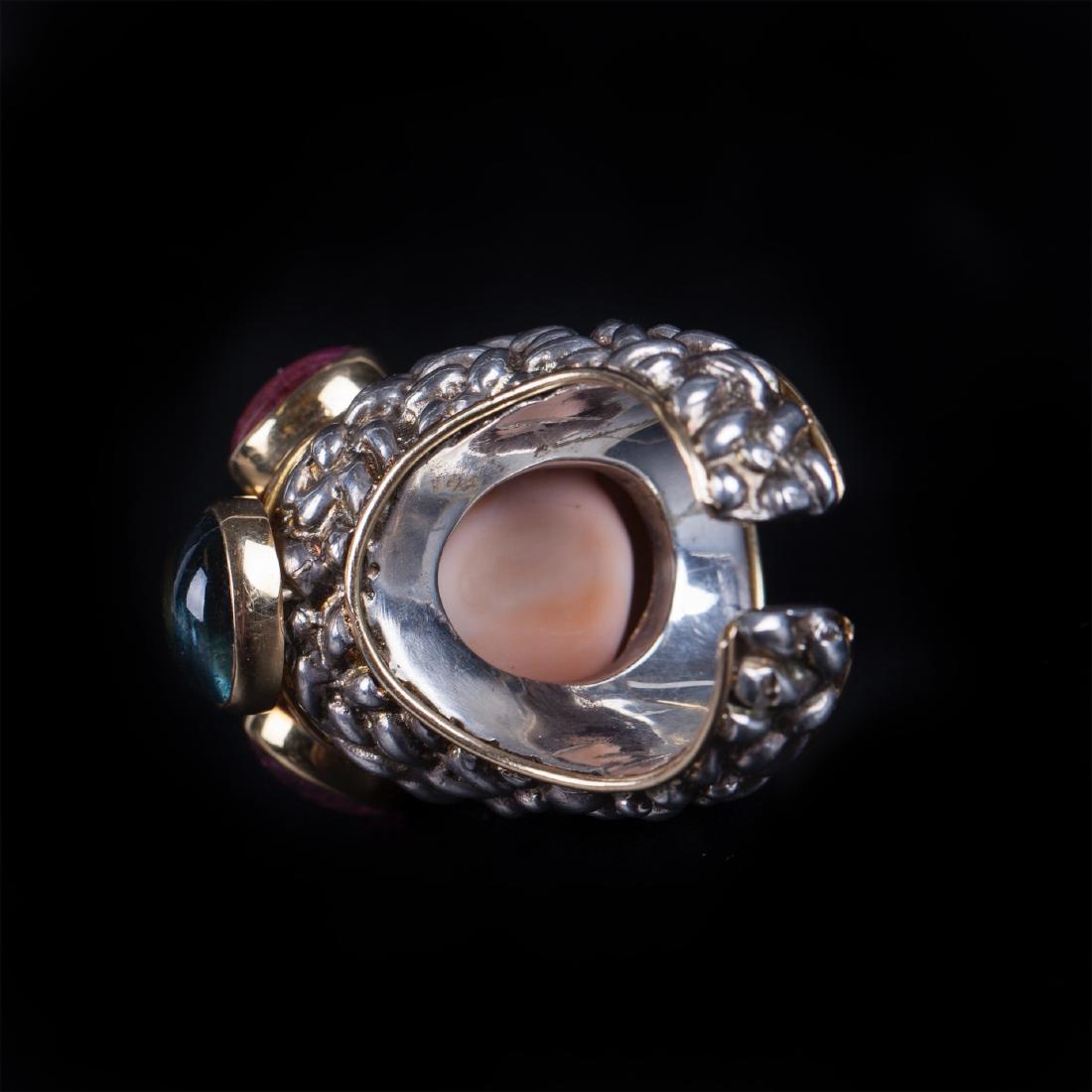 Pietra Dura by Carole Midi ring with rubies and — image 3