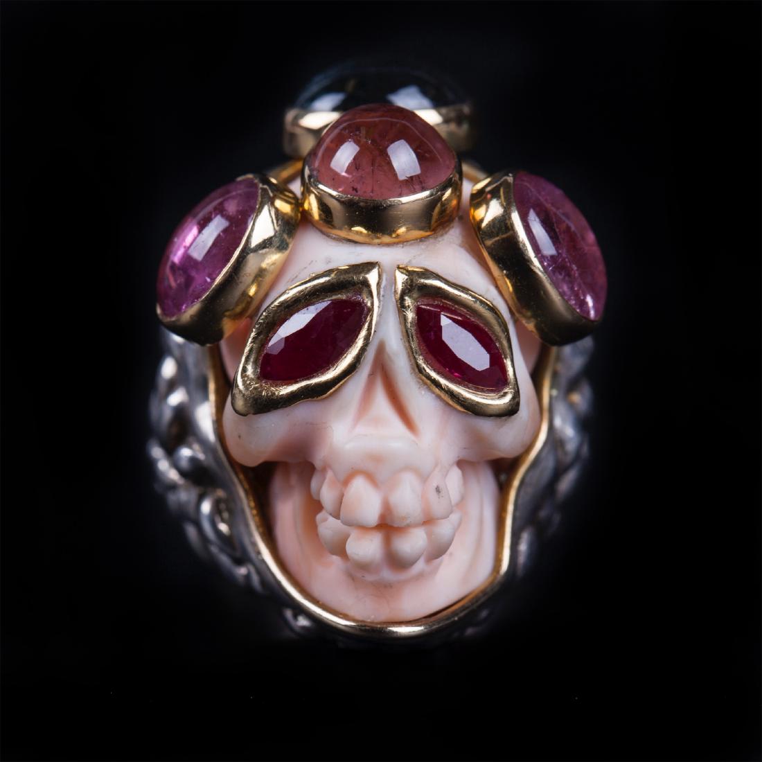 Pietra Dura by Carole Midi ring with rubies and — image 4