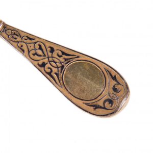 Russian silver-gilt and niello spoon-stainer — image 2
