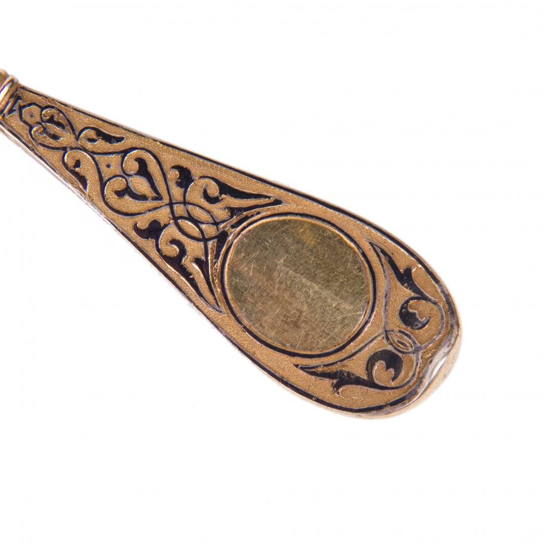 Russian silver-gilt and niello spoon-stainer — image 2