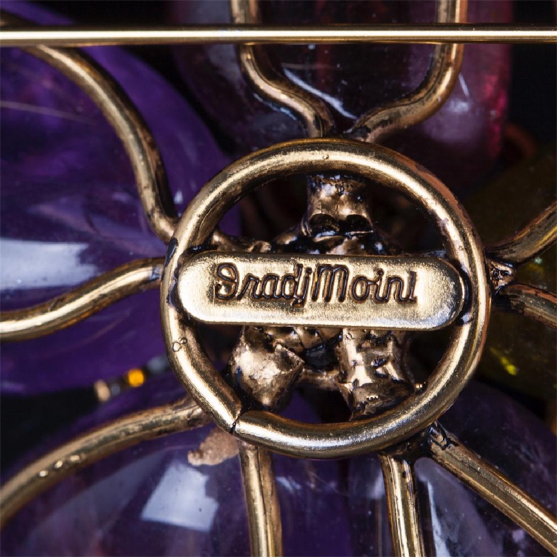 Moini Iradj brooch. Amethysts, tourmalines and citrines — image 4