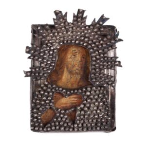 Rare icon of Christ in prison in unusual riza — image 1