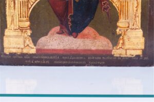 Rare Russian icon of the enthroned Mother of God. — image 5