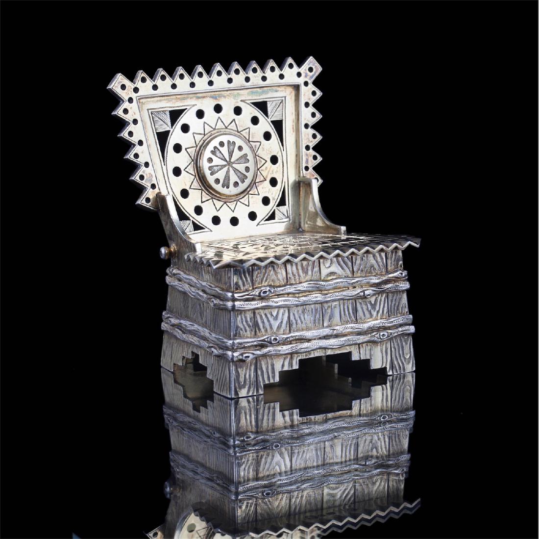 Russian imperial silver salt cellar by I.Sazikov — image 1