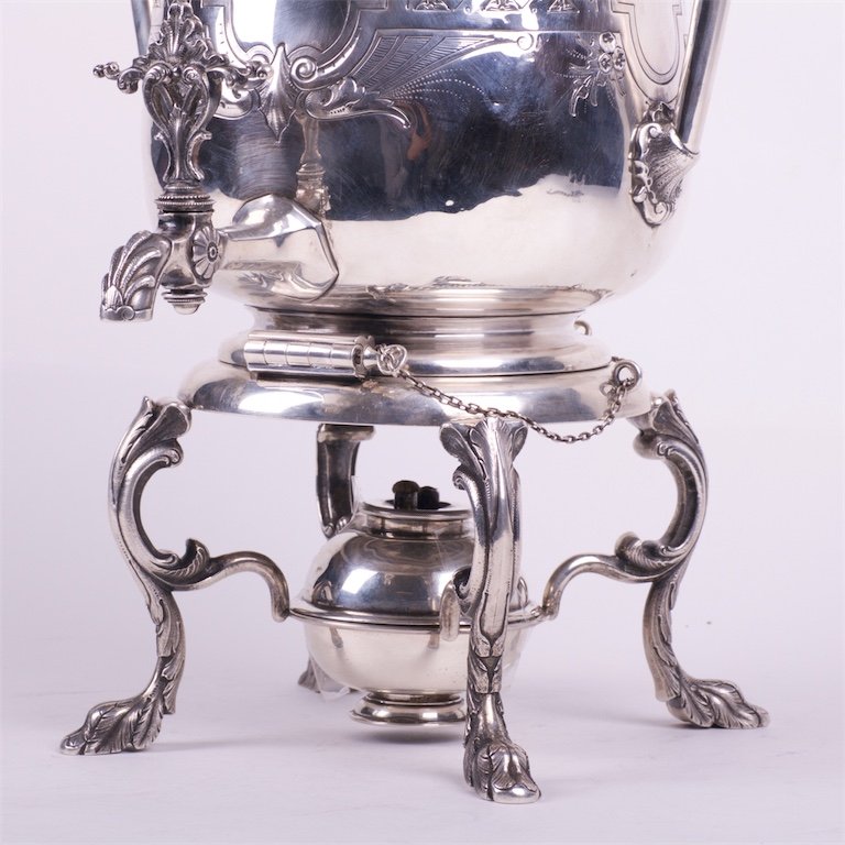 Silver tea kettle. — image 2