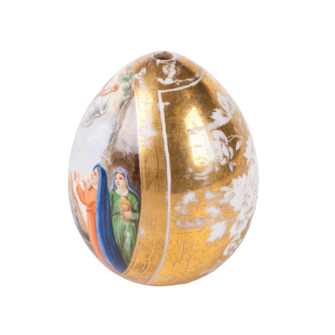 Russian porcelain easter egg with God Ascension — image 3