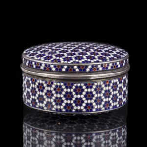 Russian silver cloisonne enamel box. G.Klingert — image 1