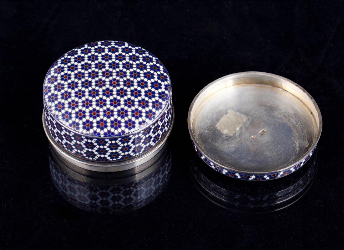 Russian silver cloisonne enamel box. G.Klingert — image 4