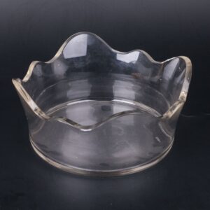 Silver mounted glass fruit bowl on legs — image 5