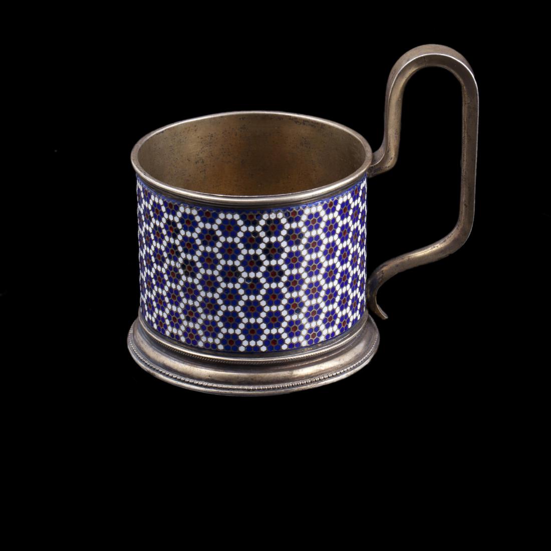 G.Klingert cloisonne enamel teaglass holder — image 1