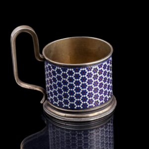 G.Klingert cloisonne enamel teaglass holder — image 3