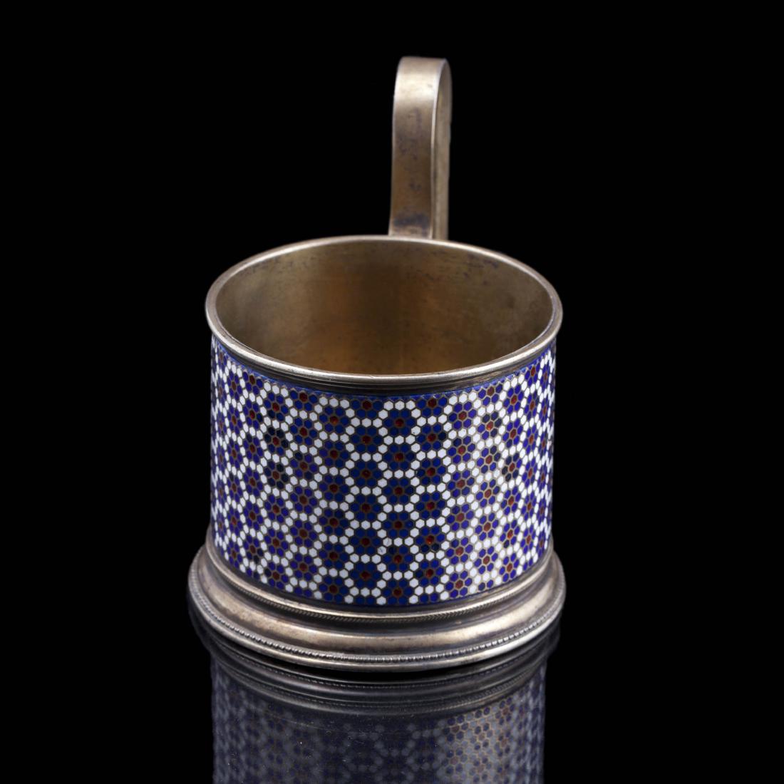 G.Klingert cloisonne enamel teaglass holder — image 6