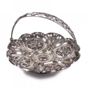Antique Swedish silver bowl for sweets — image 1