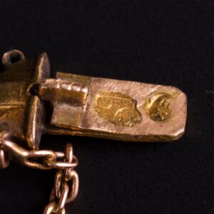 Imperial time gold hand bracelet with diamonds and opal — image 6
