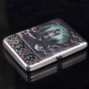 Russian en plein enamel cigarette case — image 2