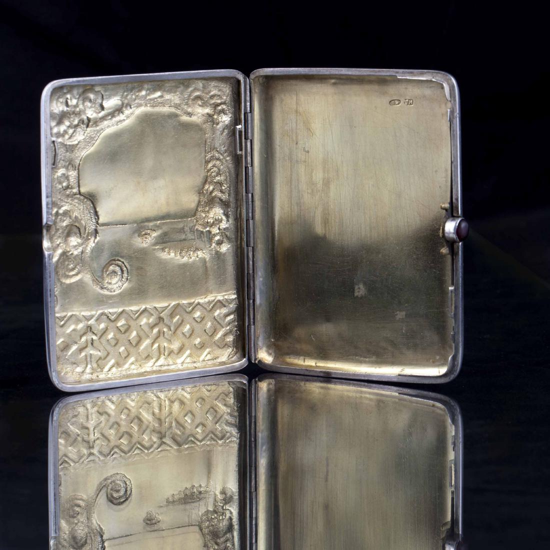 Russian en plein enamel cigarette case — image 4