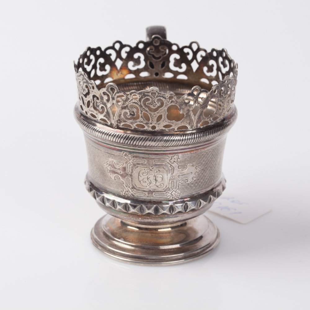 Russian silver tea glass holder. — image 2