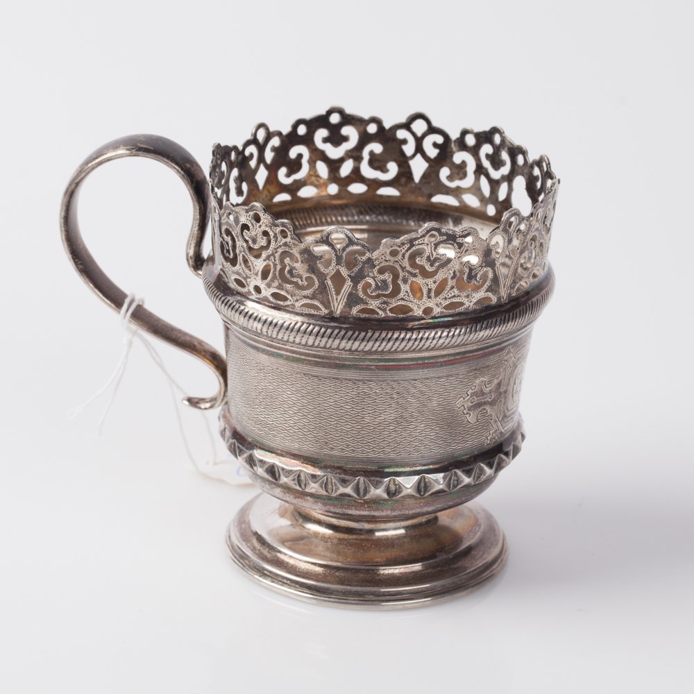 Russian silver tea glass holder. — image 3
