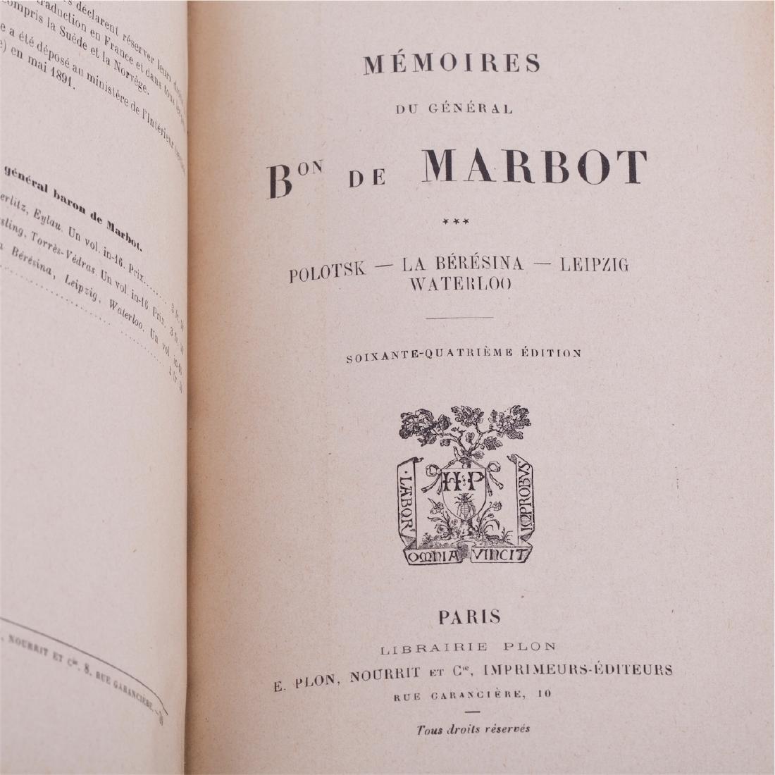 3 volumes of general De Marbot memoirs — image 2