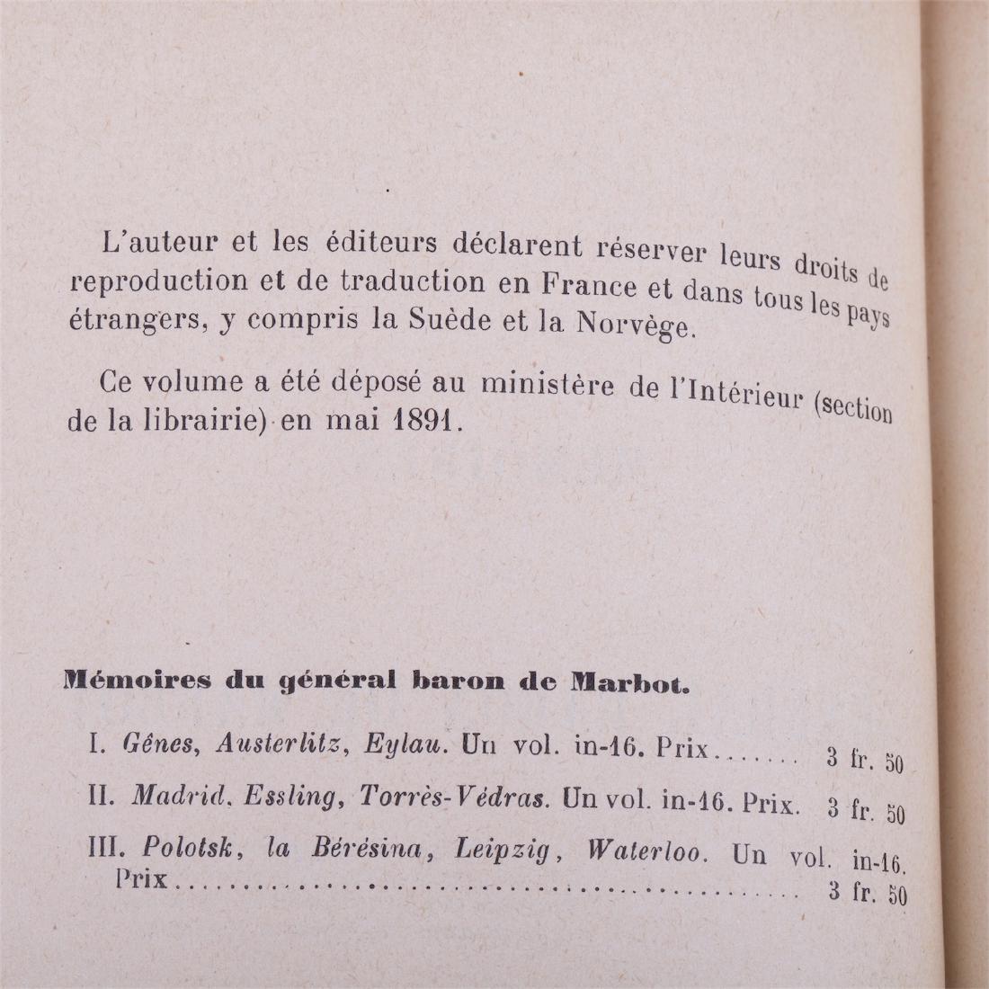 3 volumes of general De Marbot memoirs — image 3
