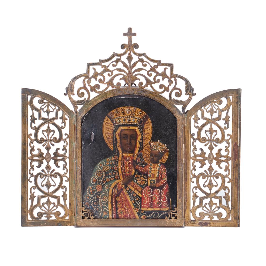 Desk triptych with Mother of God and the Child — image 1