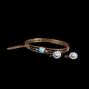 Russian imperial time gold hard hand bracelet with — image 1