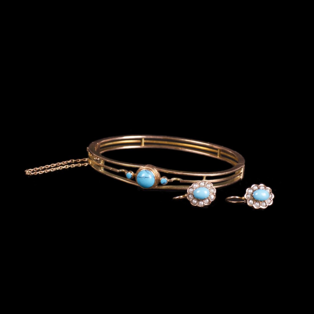 Russian imperial time gold hard hand bracelet with — image 1