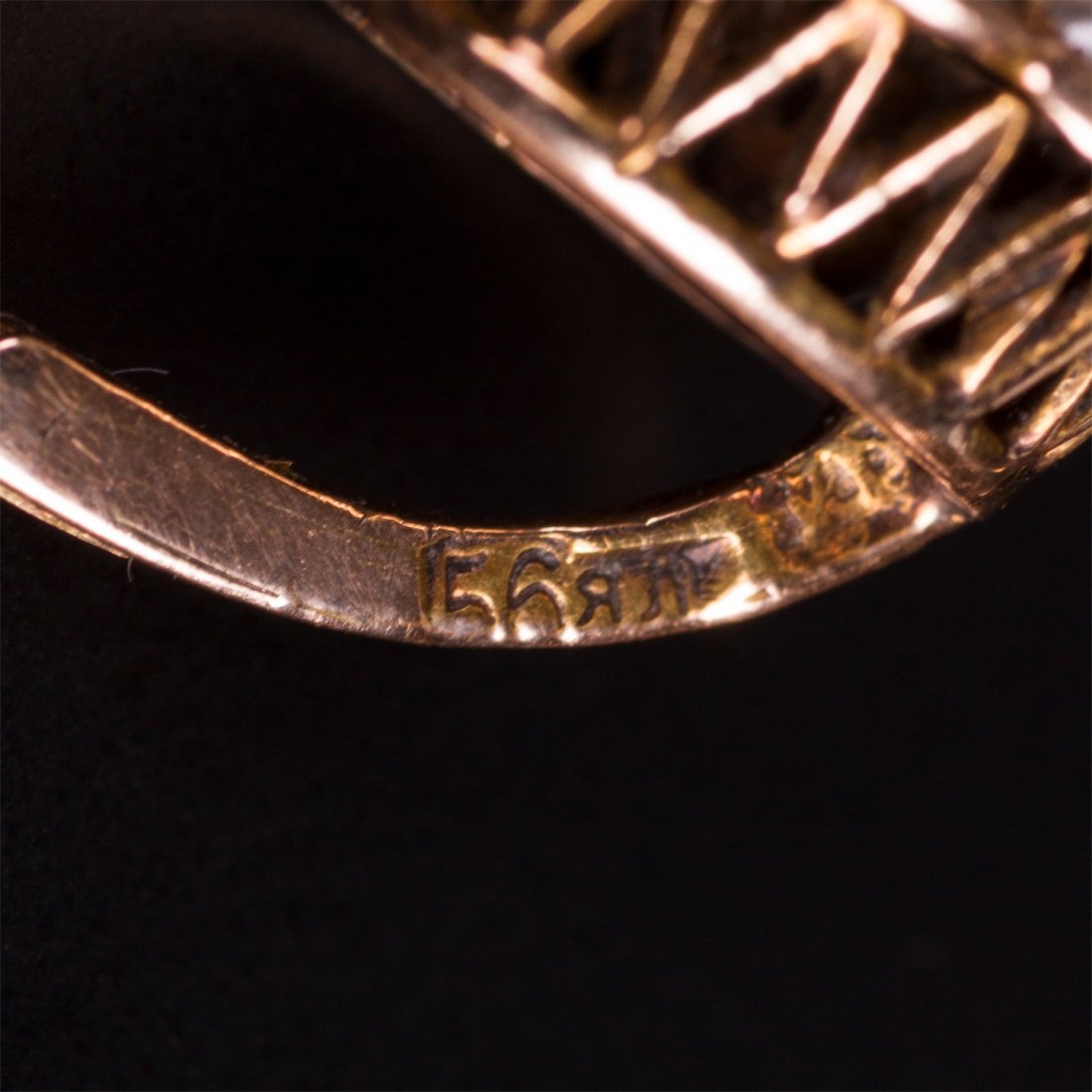 Russian imperial time gold hard hand bracelet with — image 5
