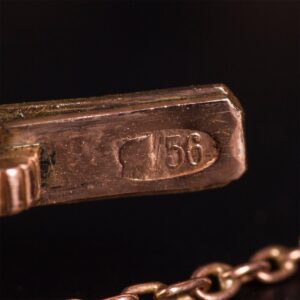 Russian imperial time gold hard hand bracelet with — image 6