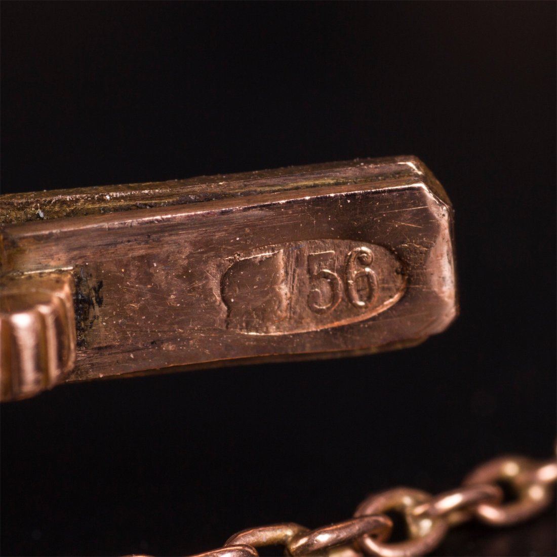 Russian imperial time gold hard hand bracelet with — image 6