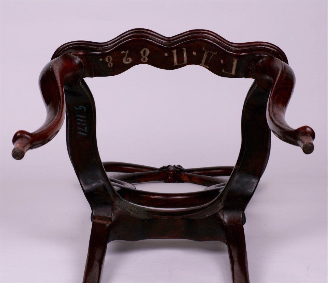 Russian stool with Gatchina Palace administration sign. — image 5