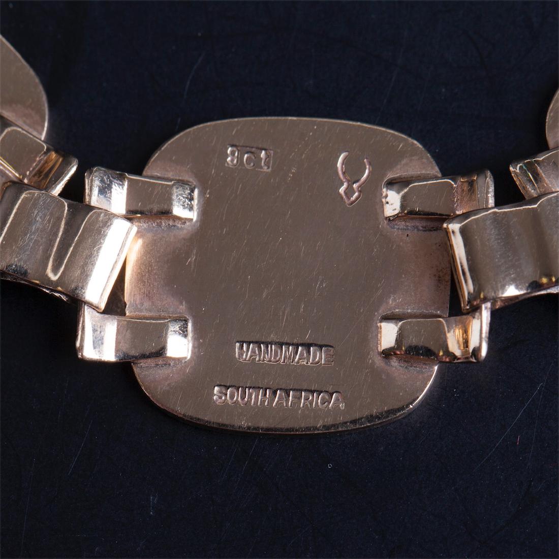Yellow Gold 9 K South Africa Hand made bracelet — image 3