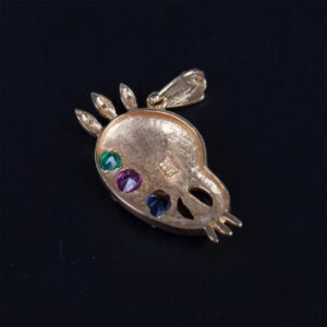 18K gold pendant in the shape of palette — image 3