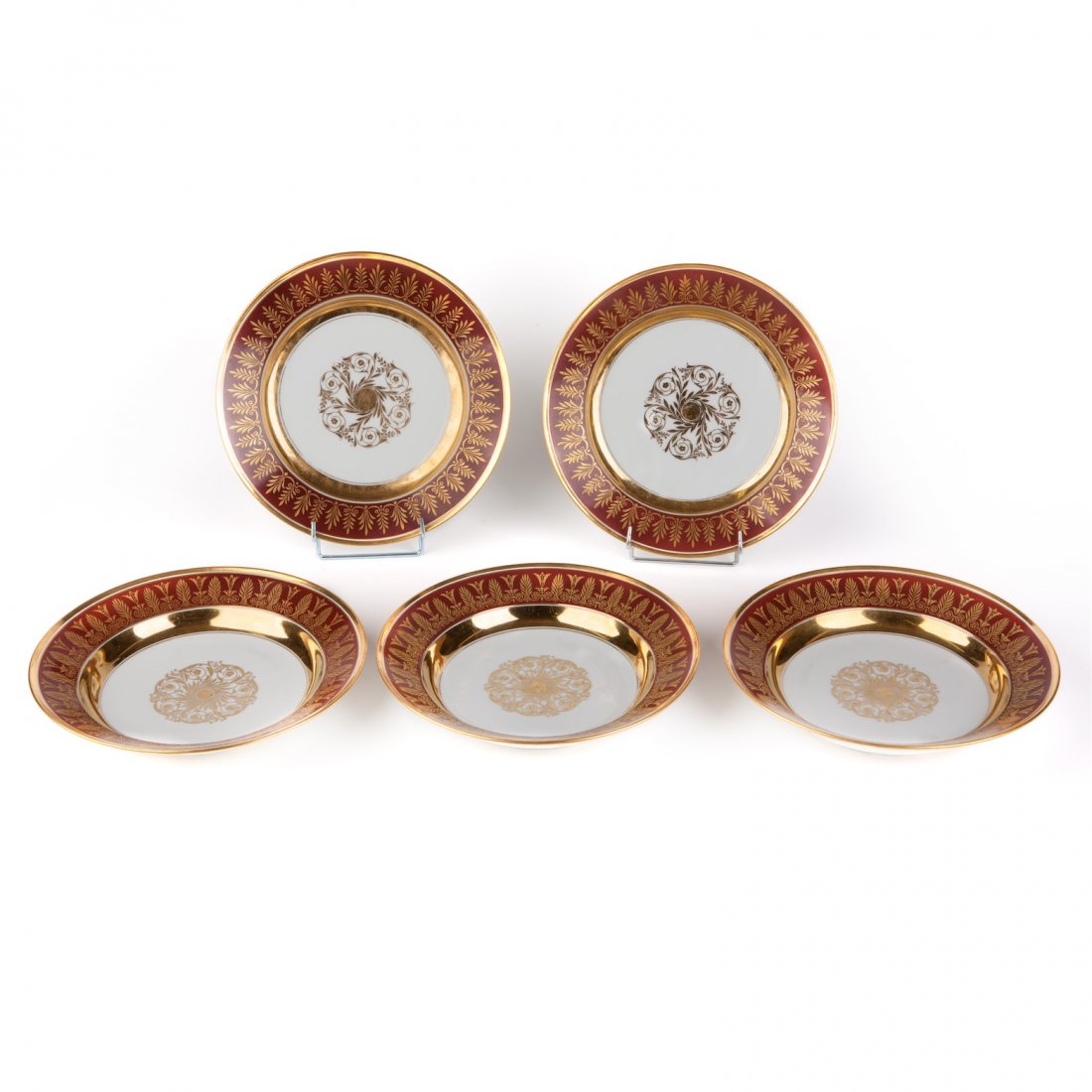 Five plates from the Guriev service. Alexander II — image 1