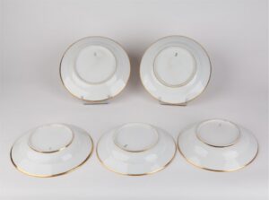 Five plates from the Guriev service. Alexander II — image 3