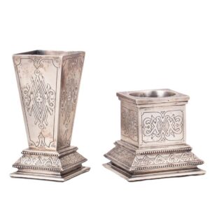 Grand presentation silver and engraved desk set — image 5