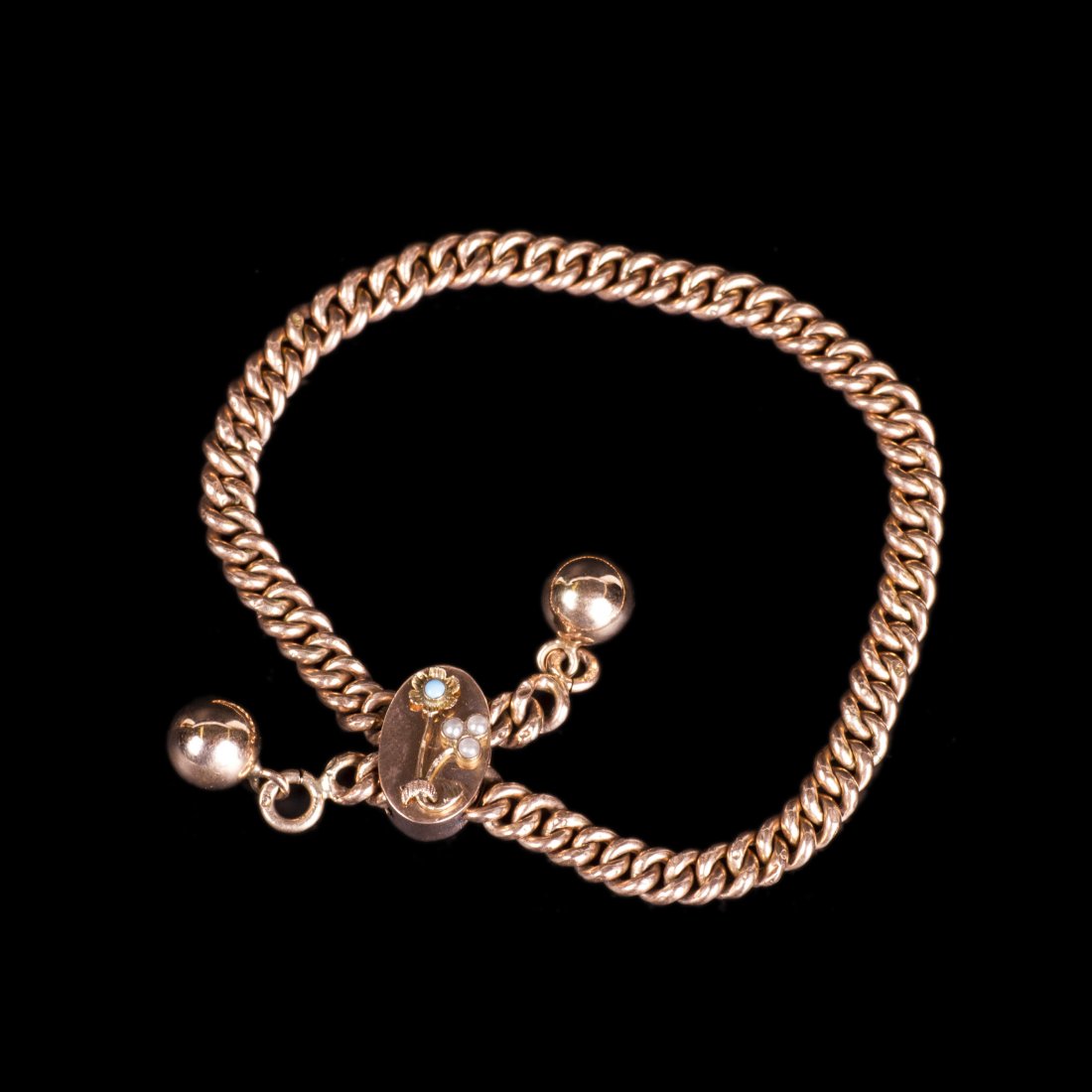 Imperial time gold hand bracelet with turquoise and — image 1