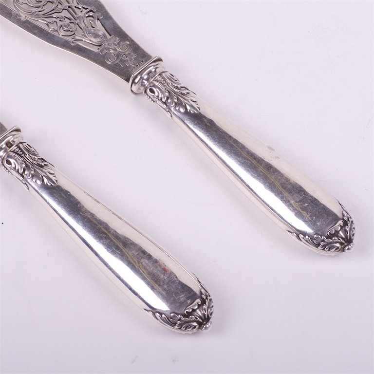 Silver set for dessert. — image 3