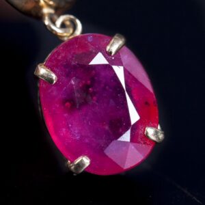 18K gold earrings with rubies — image 3