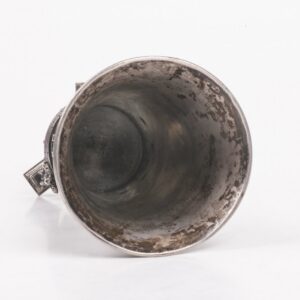 Antique silver goblet on legs with a town view — image 4